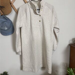 Cream Sweater Dress with bell sleeve